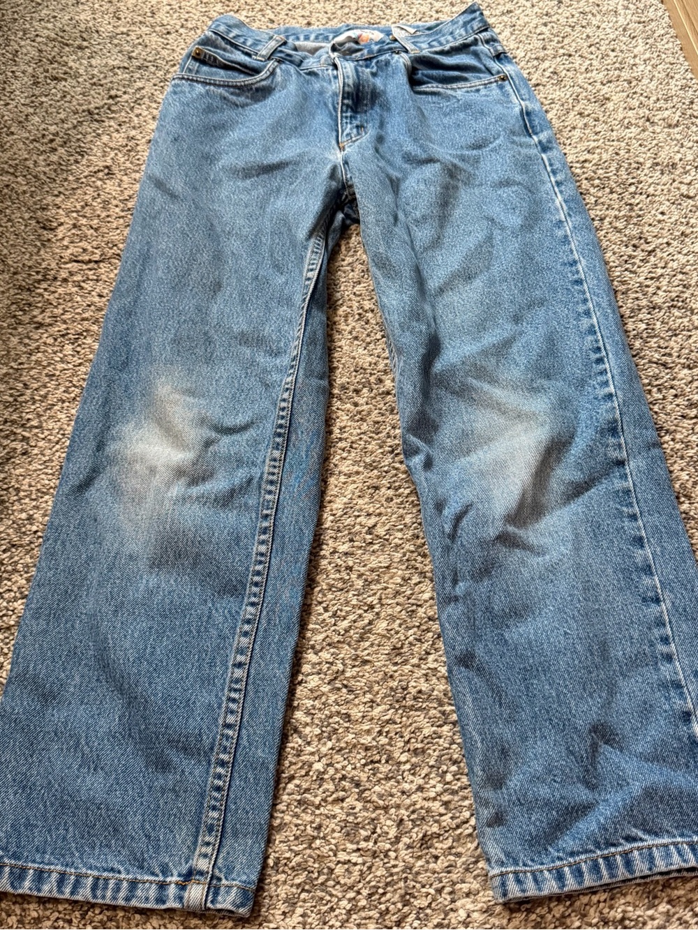 1990s Talbots Kids blue denim jeans size 12 100% cotton Y2K Vintage